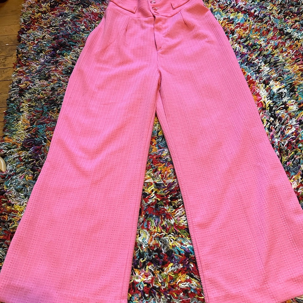 Vintage 1970s Pink Wide-Leg Pants
